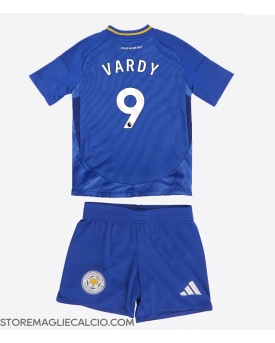 Leicester City Jamie Vardy #9 Maglia Gara Casa Repliche 2024-25 Bambino Maniche Corte